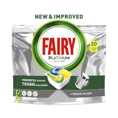 Капсулы для автоматических посудомоечных машин FAIRY Platinum LEMON, 20 шт. цена и информация | Гели для посудомоечных машин | kaup24.ee