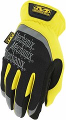 Kindad Mechanix FastFit® 08 must/kollane S цена и информация | Рабочие перчатки | kaup24.ee