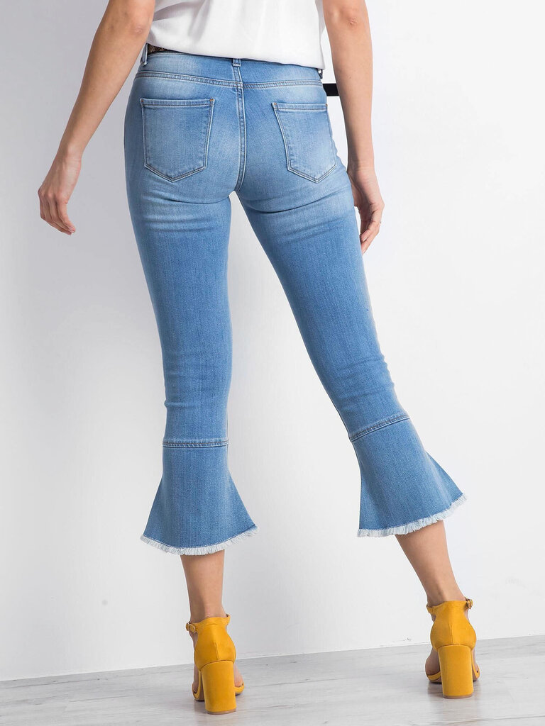 Teksapüksid, sinist värvi цена и информация | Naiste teksad | kaup24.ee