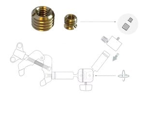 Keerme adapterid 3/8" - 5/8 ja 1/4" - 3/8" цена и информация | Механические инструменты | kaup24.ee