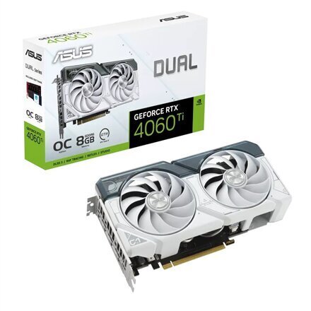 Asus Dual GeForce RTX 4060 Ti White OC Edition hind ja info | Videokaardid (GPU) | kaup24.ee