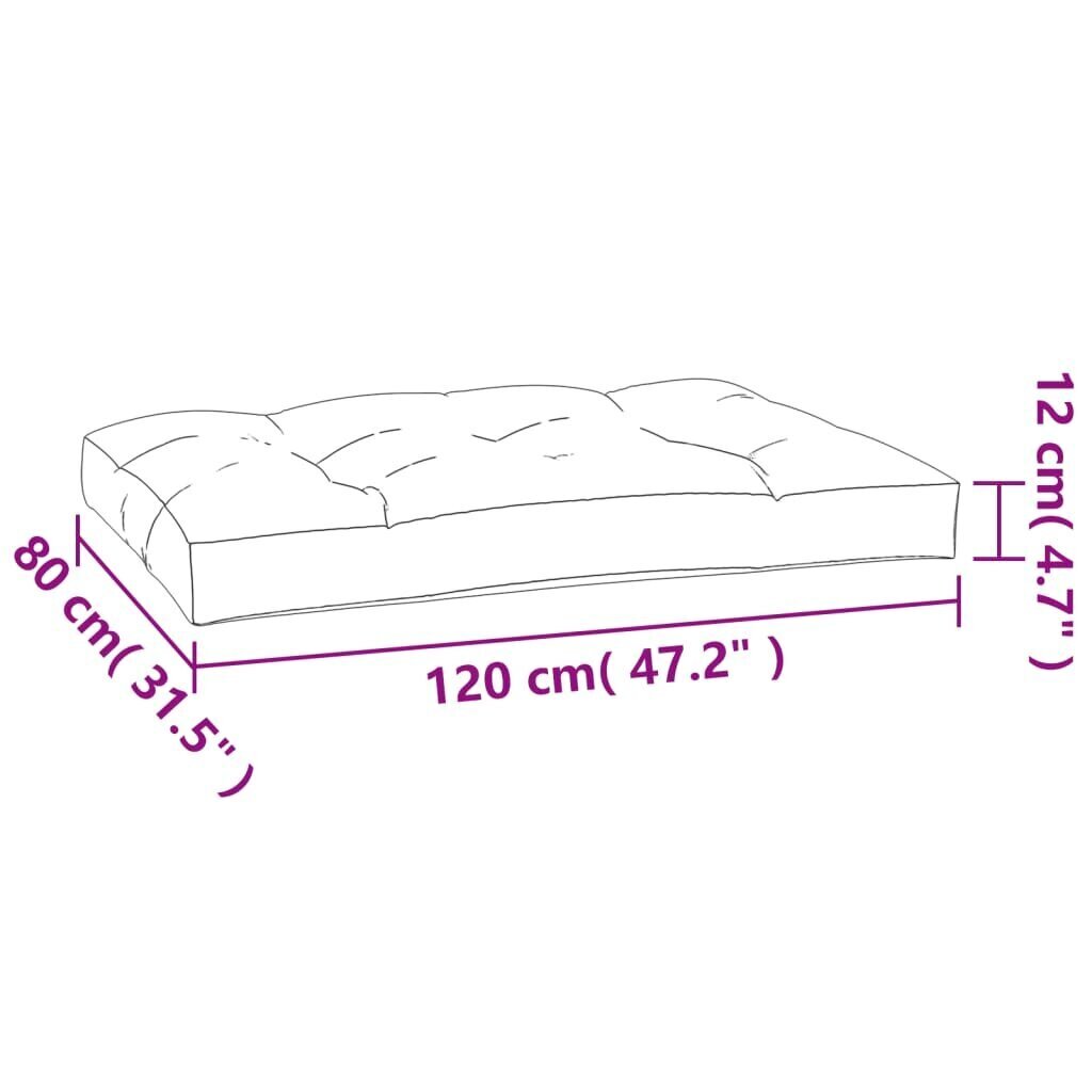 vidaXL euroaluse istmepadjad 7 tk, hall hind ja info | Toolipadjad ja -katted | kaup24.ee