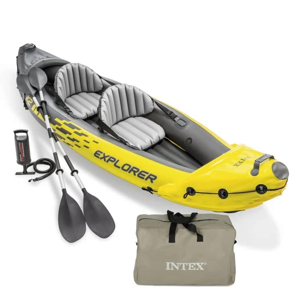 Intex täispumbatav kajak "Explorer K2" 312 x 91 x 51 cm 68307NP hind ja info | Paadid ja süstad | kaup24.ee