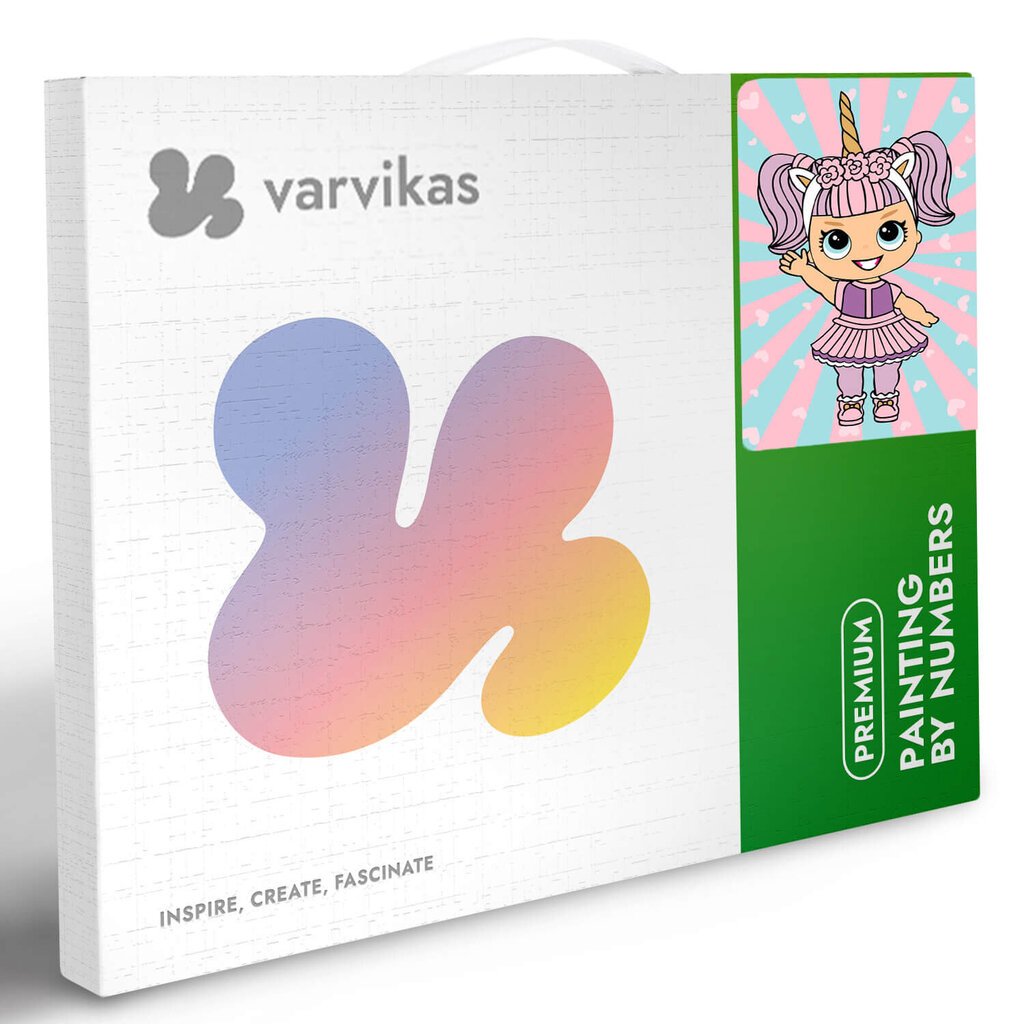 Maalid numbrite järgi TM Värvikas "Little Girl in a Unicorn Dress" hind ja info | Maalid numbri järgi | kaup24.ee