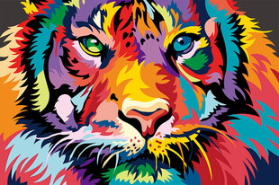Maalid numbrite järgi TM Värvikas "Through the eyes of a tiger" 20x30 cm hind ja info | Maalid numbri järgi | kaup24.ee