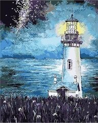 Maalid numbrite järgi TM Värvikas "Lighthouse in the Night" 40x50 cm hind ja info | Maalid numbri järgi | kaup24.ee