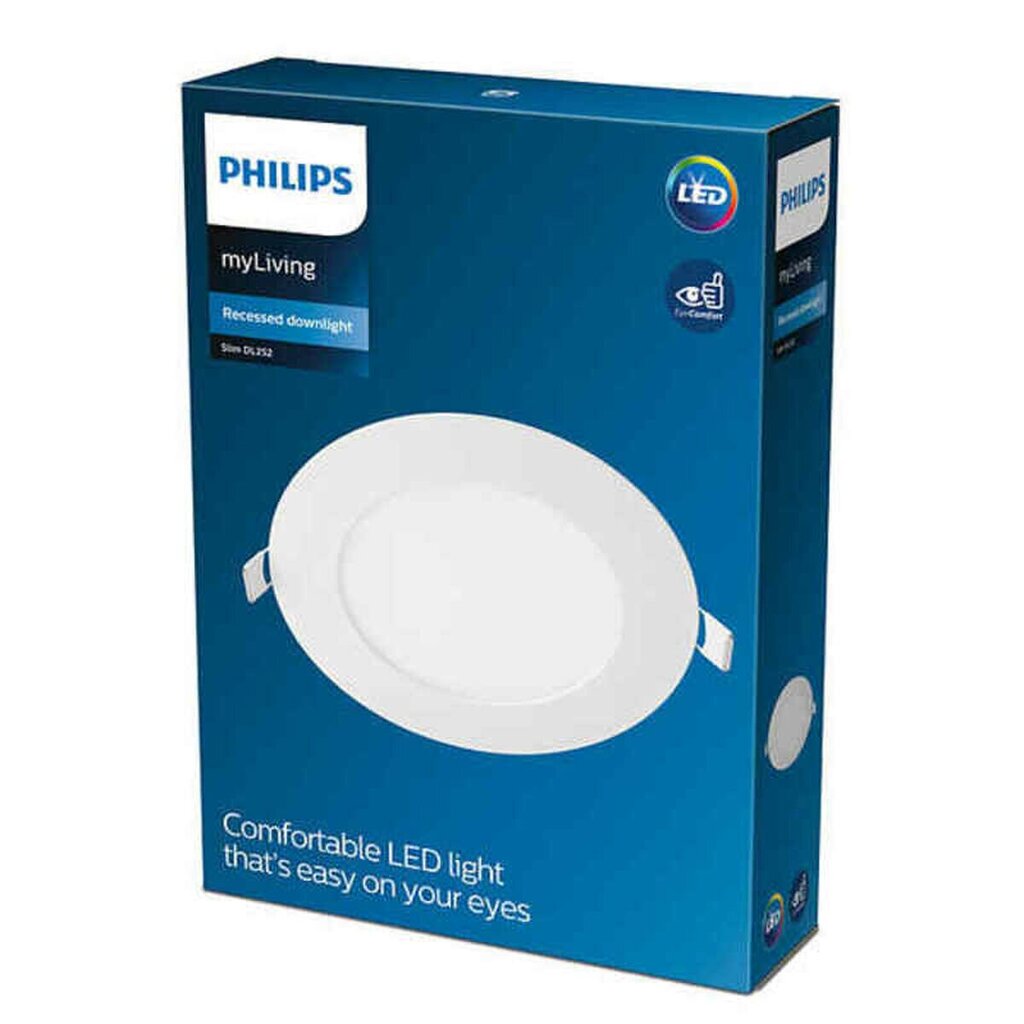 Laevalgusti Philips Downlight Slim 22, 5 x 2 cm Valge hind ja info | Laelambid | kaup24.ee