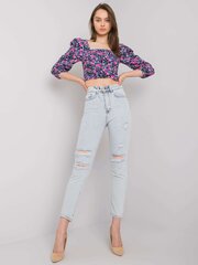 Denimpüksid, helesinine värv hind ja info | Naiste teksad | kaup24.ee