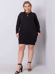 Женское черное платье с оборкой цена и информация | Платья | kaup24.ee
