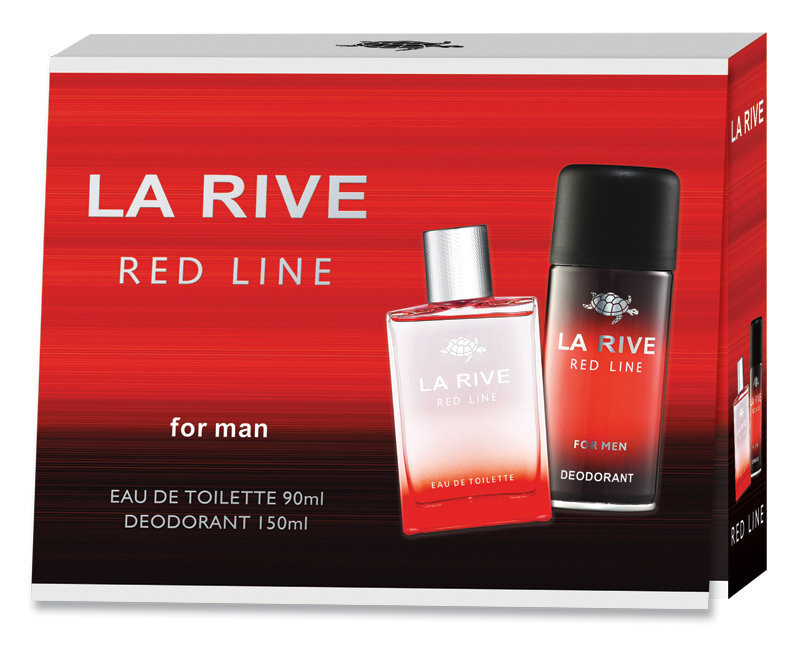 Komplekt La Rive Red Line: EDT meestele 90 ml + deodorant 150 ml цена и информация | Meeste parfüümid | kaup24.ee