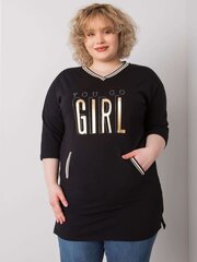 Женская черная блузка больших размеров цена и информация | Туники | kaup24.ee