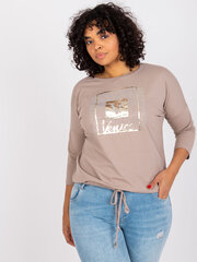 Женская бежевая блуза больших размеров цена и информация | Женские блузки, рубашки | kaup24.ee