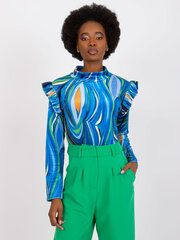 Женская ярко-синяя блузка больших размеров цена и информация | Женские блузки, рубашки | kaup24.ee