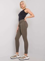 Püksid, khaki цена и информация | Женские тканевые брюки с поясом, синие | kaup24.ee