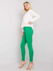 Püksid, rohelised цена и информация | Женские тканевые брюки с поясом, синие | kaup24.ee