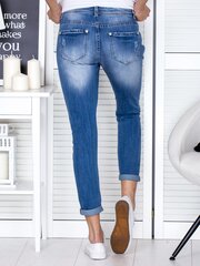 Женские синие джинсы из денима цена и информация | Женские тканевые брюки с поясом, синие | kaup24.ee