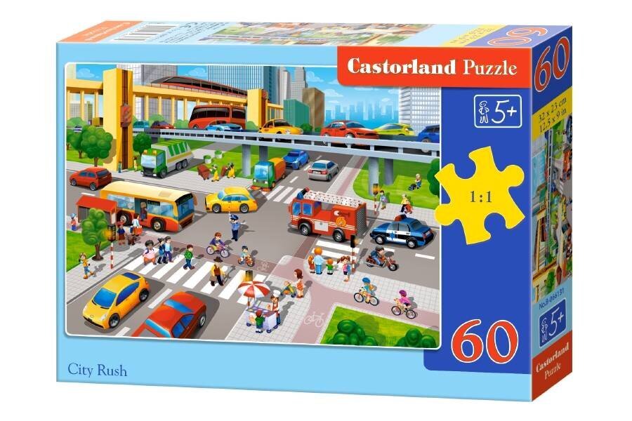 Pusle Castorland City Rush puzzle, 60 tükki цена и информация | Pusled | kaup24.ee