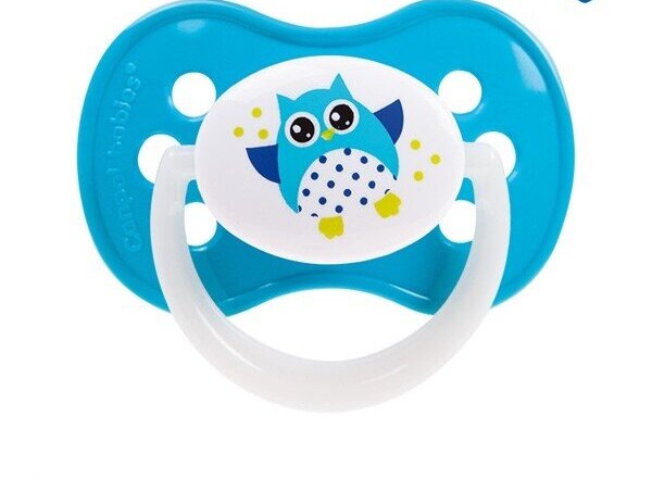 Canpol lutt Silicone Soother, Owls Glow 0-6m, helesinine цена и информация | Lutid | kaup24.ee