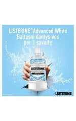 Valgendava toimega suuvesi Advanced White Mild Taste, 500m hind ja info | Listerine Kosmeetika, parfüümid | kaup24.ee