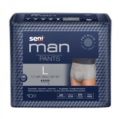 Подгузники-трусики Seni Man Pants, L размер, 10 шт. цена и информация | Подгузники, прокладки, одноразовые пеленки для взрослых | kaup24.ee