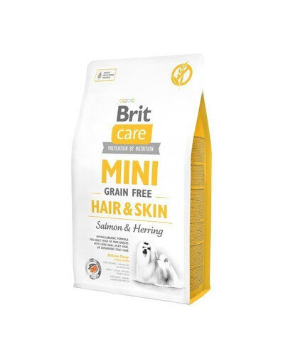 Brit Care Mini Grain Free hair skin koos lõhega, 14 kg (2 x 7 kg) цена и информация | Kuivtoit koertele | kaup24.ee