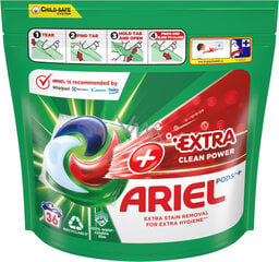 Капсулы для стирки Ariel Extra Clean, 36 шт. цена и информация | Моющие средства | kaup24.ee