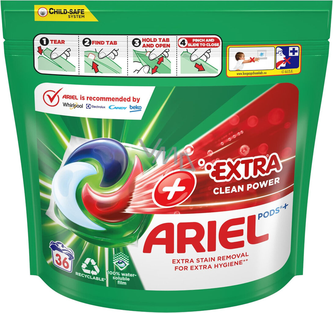 Ariel Extra Clean pesukapslid, 36 tk цена и информация | Pesuvahendid | kaup24.ee