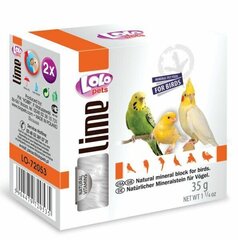 Минеральный камень для птиц LoLo Pets Lime, 35 г цена и информация | Корм для птиц | kaup24.ee