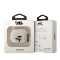 Беспроводные наушники Karl Lagerfeld 3D Logo NFT Karl and Choupette TPU Glitter Case for Airpods 3 White цена и информация | Наушники | kaup24.ee