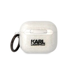 Беспроводные наушники Karl Lagerfeld 3D Logo NFT Karl and Choupette TPU Glitter Case for Airpods 3 White цена и информация | Наушники | kaup24.ee