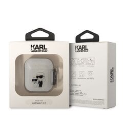 Беспроводные наушники Karl Lagerfeld 3D Logo NFT Karl Head TPU Case for Airpods 1|2 White цена и информация | Аксессуары для наушников | kaup24.ee