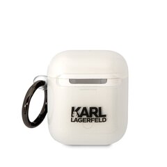 Беспроводные наушники Karl Lagerfeld 3D Logo NFT Karl Head TPU Case for Airpods 1|2 White цена и информация | Аксессуары для наушников | kaup24.ee