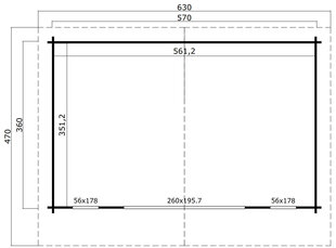 Aiamaja Sussex2 19,71m2 hind ja info | Kuurid ja aiamajad | kaup24.ee