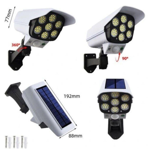 Liikumisanduriga LED lamp, kaamera imitatsioon, JLP-2178 LED hind ja info | Valvekaamerad | kaup24.ee
