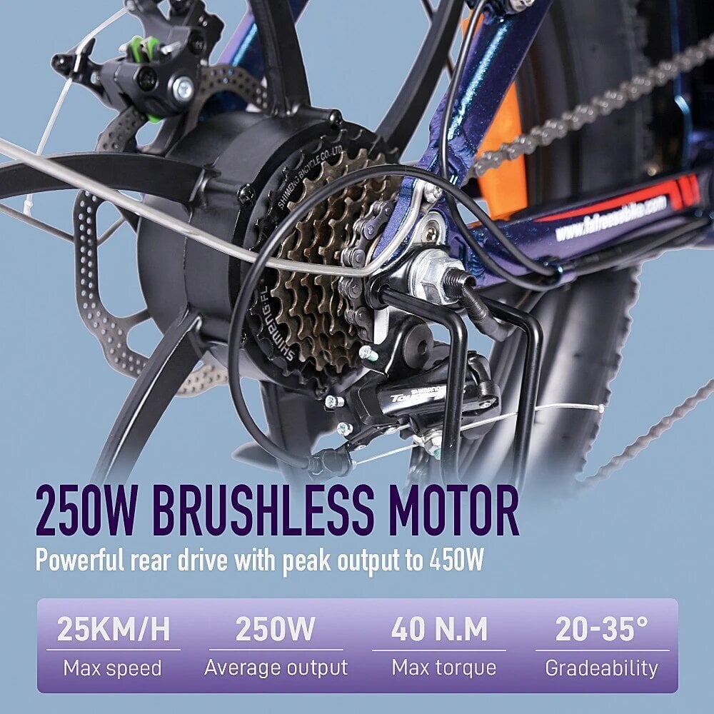 Elektrijalgratas FAFREES F20 Pro, 20", lilla, 250W, 18Ah hind ja info | Elektrirattad | kaup24.ee