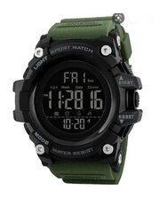 Мужские часы Skmei 1384 Черные с Зеленым ремнем цена и информация | Мужские часы | kaup24.ee