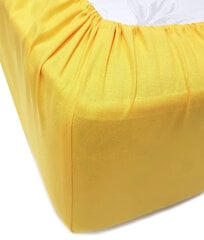 Однотонная простынь на резинке Daily Yellow, 140x200 см цена и информация | Сетки для кроватей | kaup24.ee