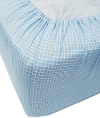 Детская хлопковая простынь на резинке Ranforce Blue, 160x200 см цена и информация | Сетки для кроватей | kaup24.ee