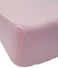 Детская хлопковая простынь на резинке Ranforce Pink, 140x200 см цена и информация | Простыни | kaup24.ee
