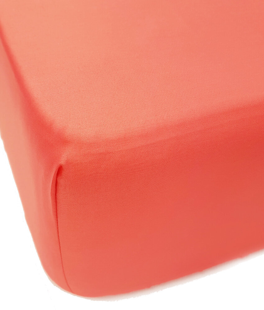 Ühevärviline satiinist kummiga voodilina Soft Grapefruit, 160x200 cm цена и информация | Voodilinad | kaup24.ee