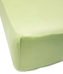 Ühevärviline satiinist kummiga voodilina Soft Shadow Lime, 180x200 cm hind ja info | Voodilinad | kaup24.ee