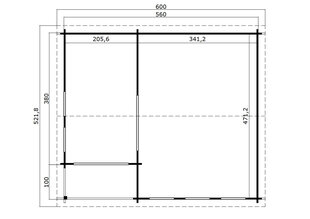 Aiamaja Sri Lanka 44 Silver, 25,97m2 цена и информация | Садовые сараи, дровницы | kaup24.ee