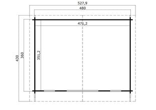 Aiamaja Elgin 44 Silver, 16,55m2 цена и информация | Садовые сараи, дровницы | kaup24.ee