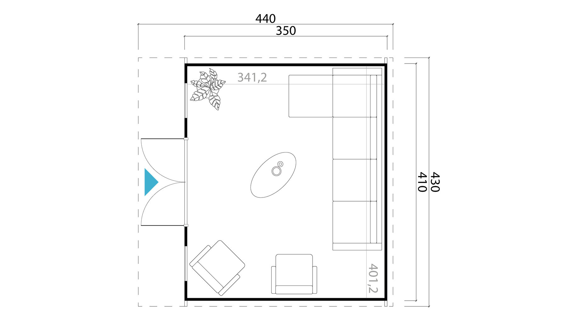 Aiamaja Sicily1, 13,69m2 hind ja info | Kuurid ja aiamajad | kaup24.ee