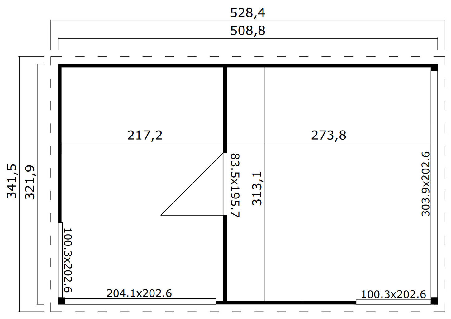 Aiamaja Domeo3, 15,67m2 hind ja info | Kuurid ja aiamajad | kaup24.ee