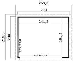 Aiamaja Domeo Mini, 4,61m2 цена и информация | Садовые сараи, дровницы | kaup24.ee