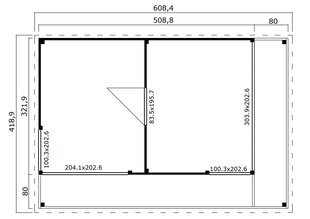 Aiamaja Domeo 3 loggia, 22,8m2 цена и информация | Садовые сараи, дровницы | kaup24.ee