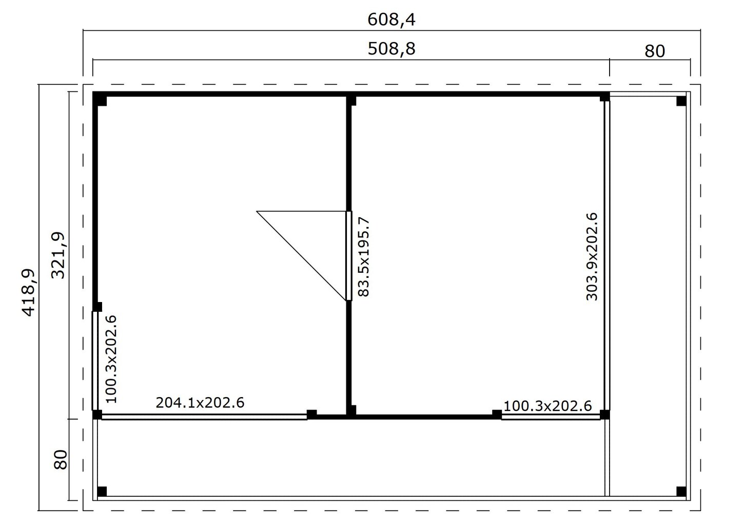 Aiamaja Domeo 3 loggia, 22,8m2 цена и информация | Kuurid ja aiamajad | kaup24.ee