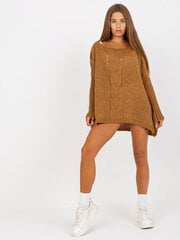 верблюжий свитер оверсайз с разрезами по бокам och bella цена и информация | Женские кофты | kaup24.ee
