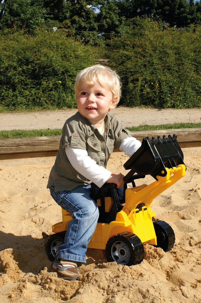 Traktor Lena, kollane/must, 62cm, 50 kg (kast) цена и информация | Poiste mänguasjad | kaup24.ee